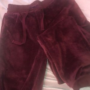 Fuzzy comfortable sweats